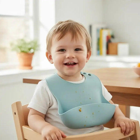 Baby wearing bib