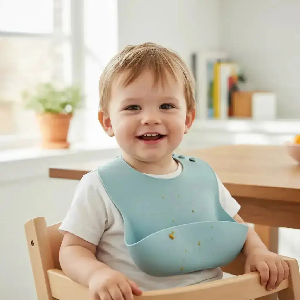 Baby wearing bib