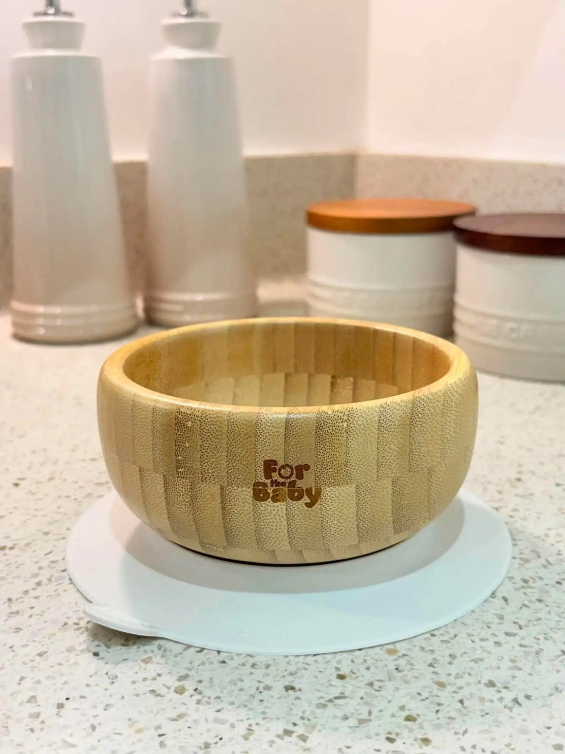 Bamboo eco friendly weaning bowl