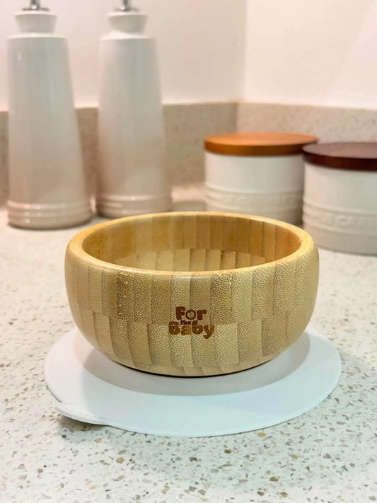 Bamboo eco friendly weaning bowl