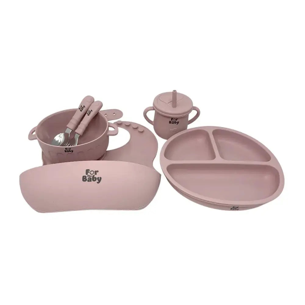 For the Baby 6-Piece Silicone Baby Feeding Set for weaning