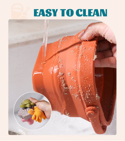 High-quality silicone beach toy set, ideal for sensory play and fine motor skill development
