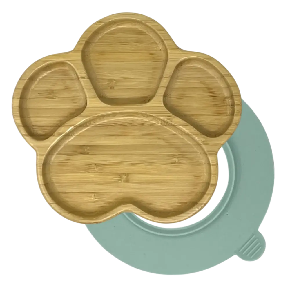 Paw Shaped Bamboo Suction Plate | For The Baby