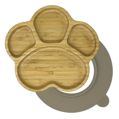 Paw Shaped Bamboo Suction Plate | For The Baby