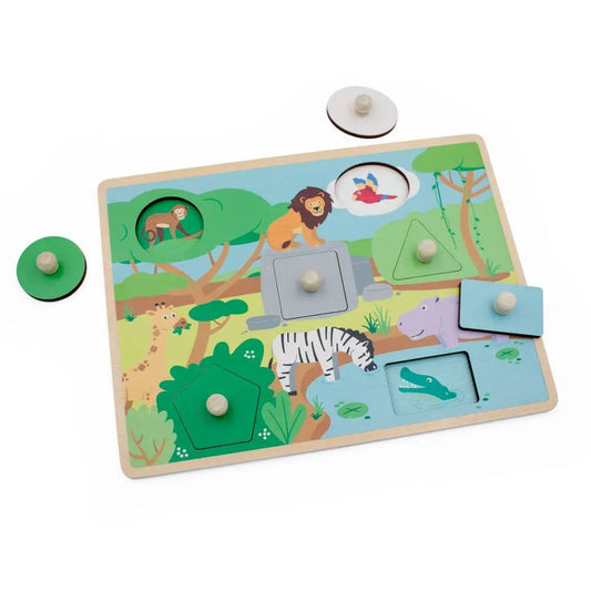 Safari Peek a Boo Peg Puzzle | For The Baby