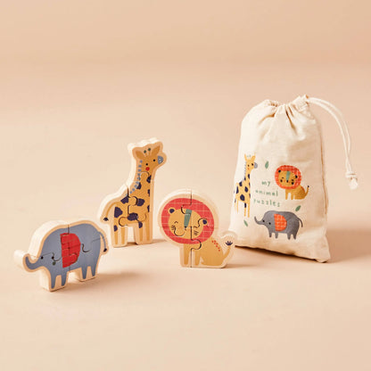 Just Bee Kids Set of Safari Puzzles FSC | For The Baby