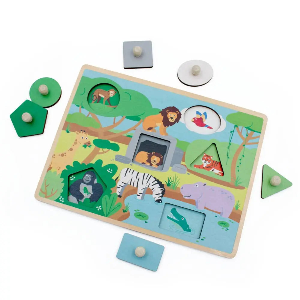 Safari Peek a Boo Peg Puzzle | For The Baby