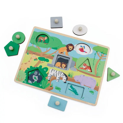 Safari Peek a Boo Peg Puzzle | For The Baby