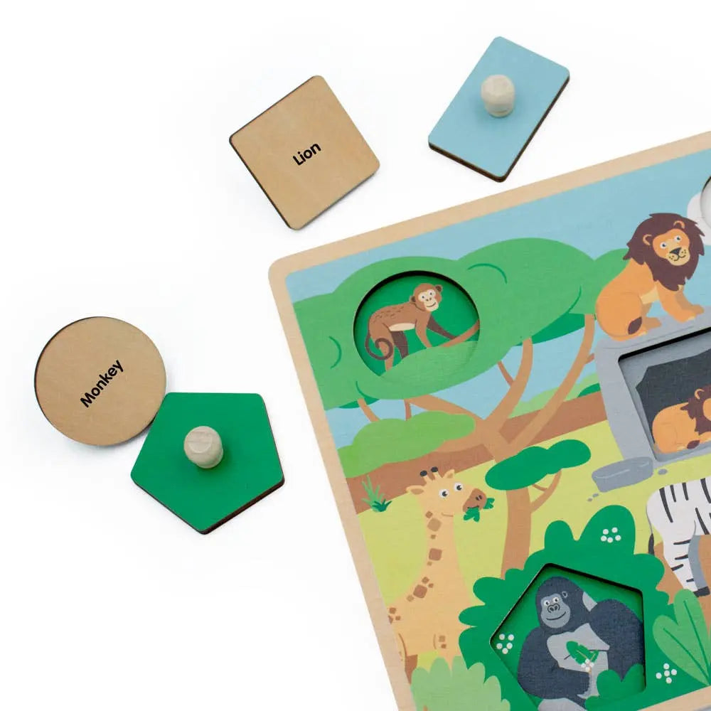 Safari Peek a Boo Peg Puzzle | For The Baby