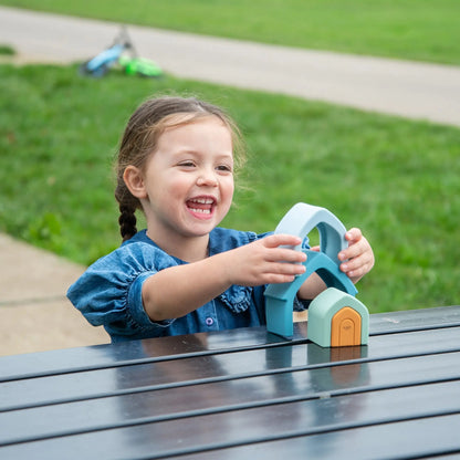 SiliSoft® Stacking Houses (Neutral) | For The Baby