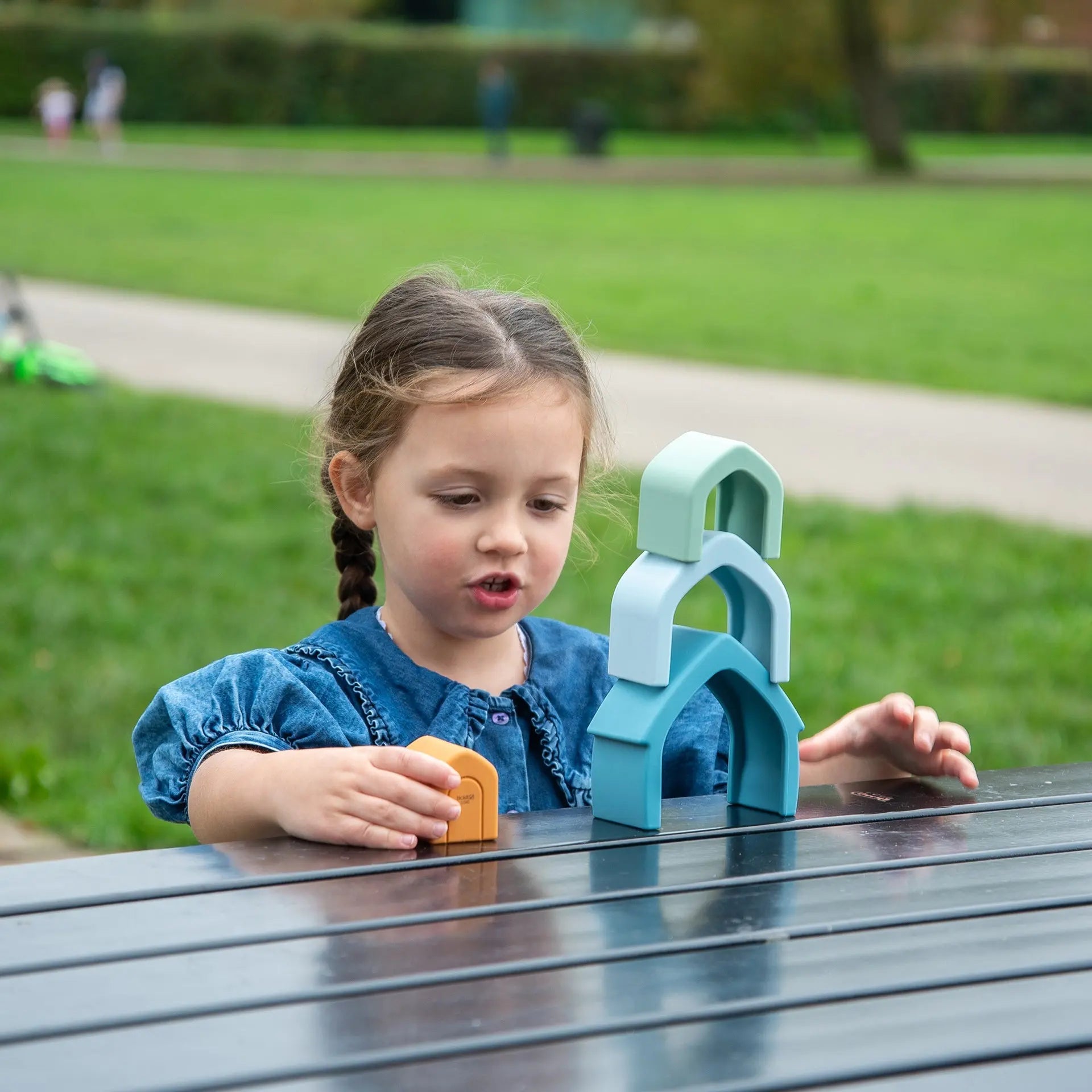 SiliSoft® Stacking Houses (Neutral) | For The Baby