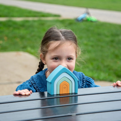 SiliSoft® Stacking Houses (Neutral) | For The Baby