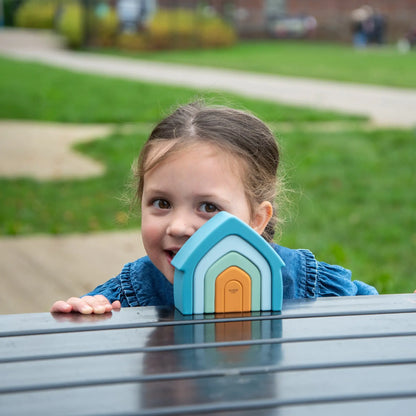 SiliSoft® Stacking Houses (Neutral) | For The Baby