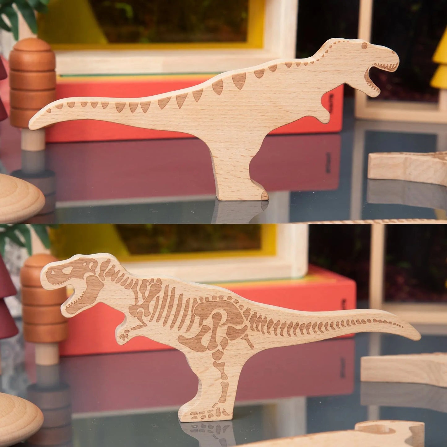 Wooden Dinosaur Blocks