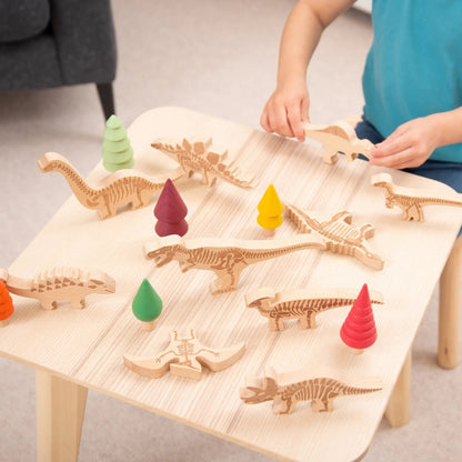 Wooden Dinosaur Blocks