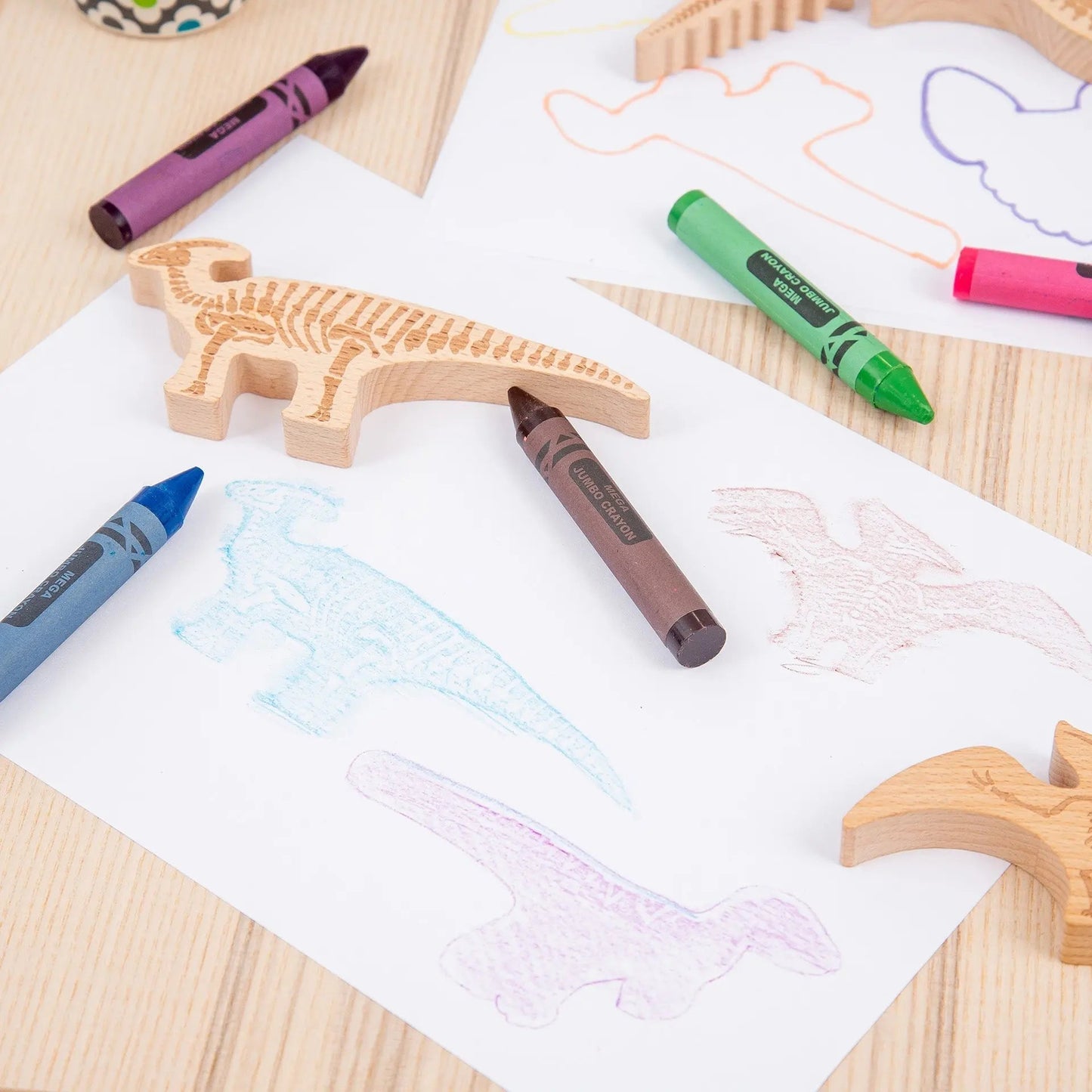 Wooden Dinosaur Blocks