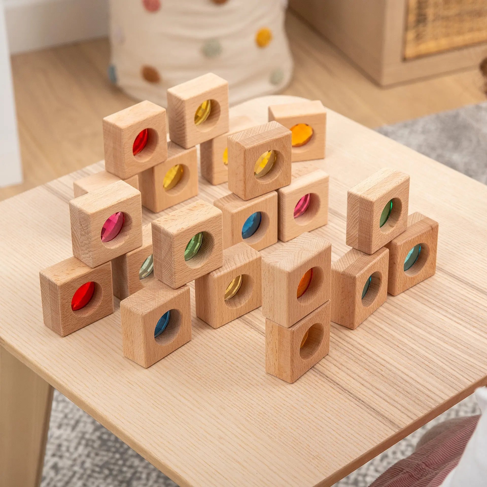 Wooden Kaleidoscope Blocks | For The Baby