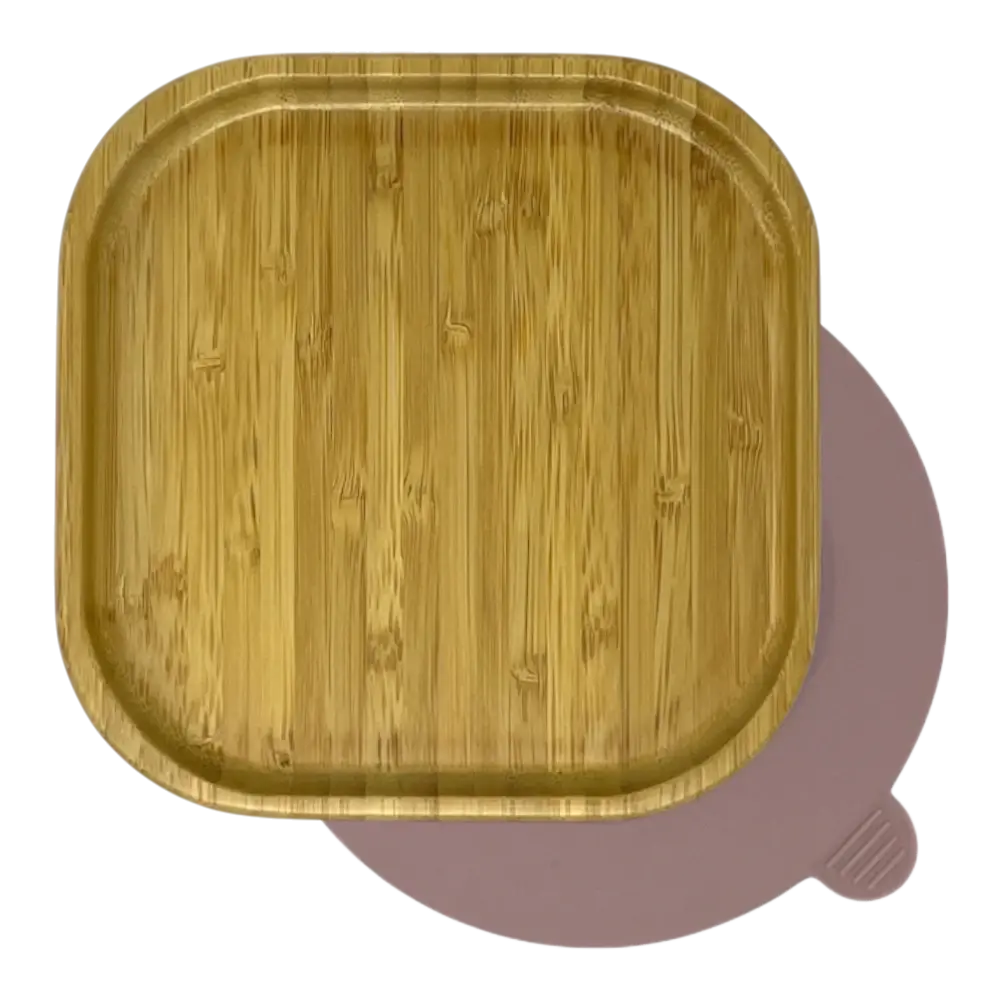 Square Bamboo Suction Plate | For The Baby