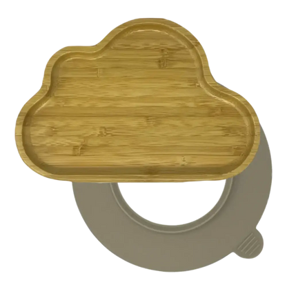 Cloud bamboo suction plate with mushroom silicone base