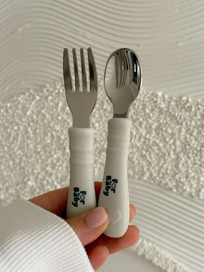 Cutlery silicone and stainless steel