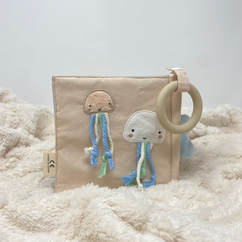 baby fabric book with fish