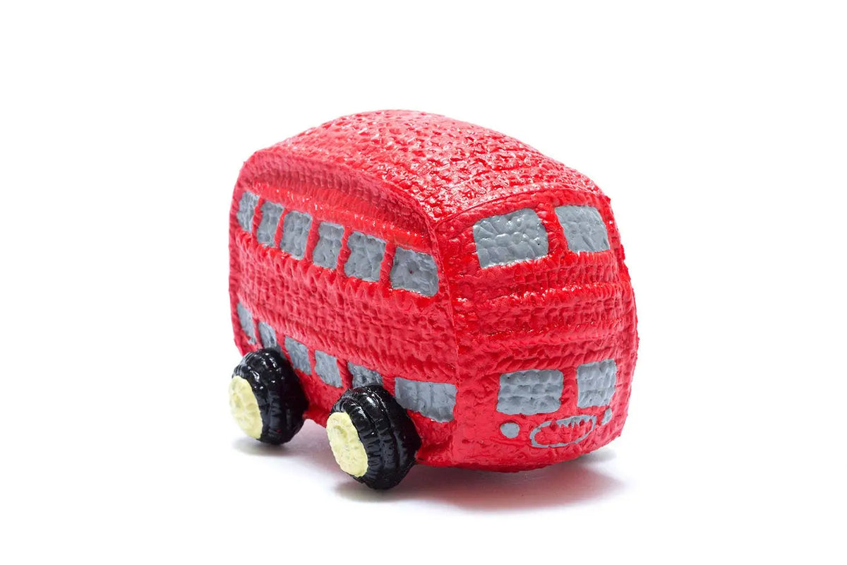 Natural Rubber London Bus Teether & Bath Toy