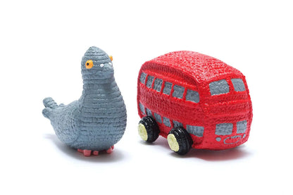 Natural Rubber London Bus Teether & Bath Toy