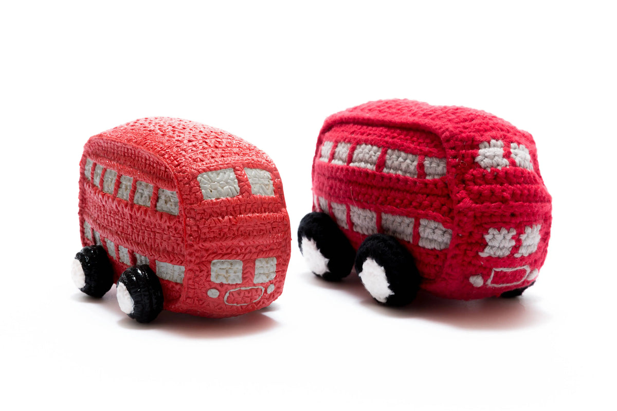 Natural Rubber London Bus Teether & Bath Toy