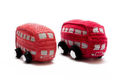 Natural Rubber London Bus Teether & Bath Toy