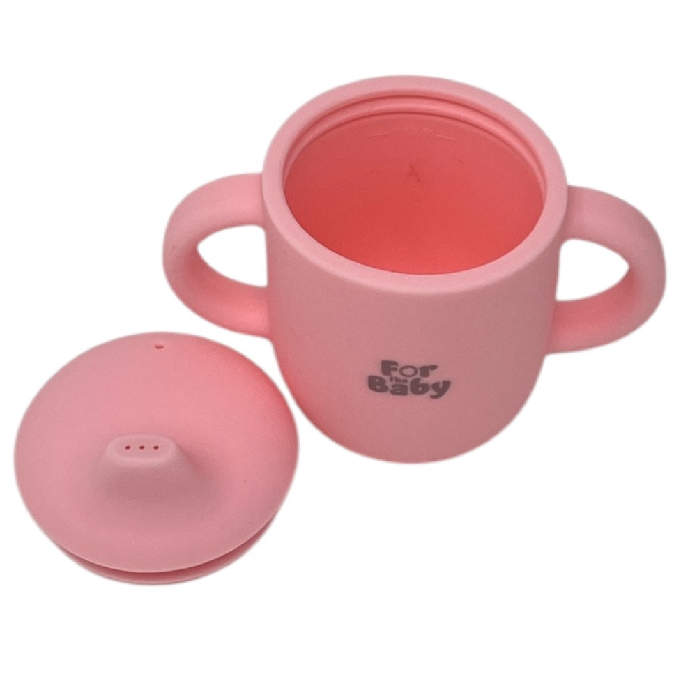 Silicone Sippy Cup with easy-grip handles.