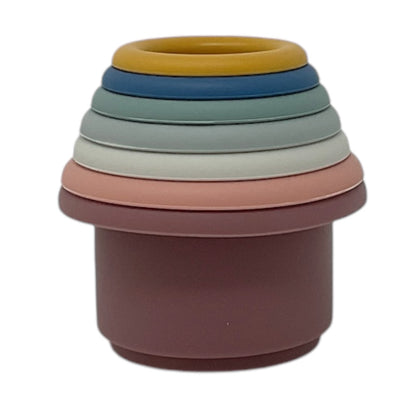 Silicone stacking cup toy