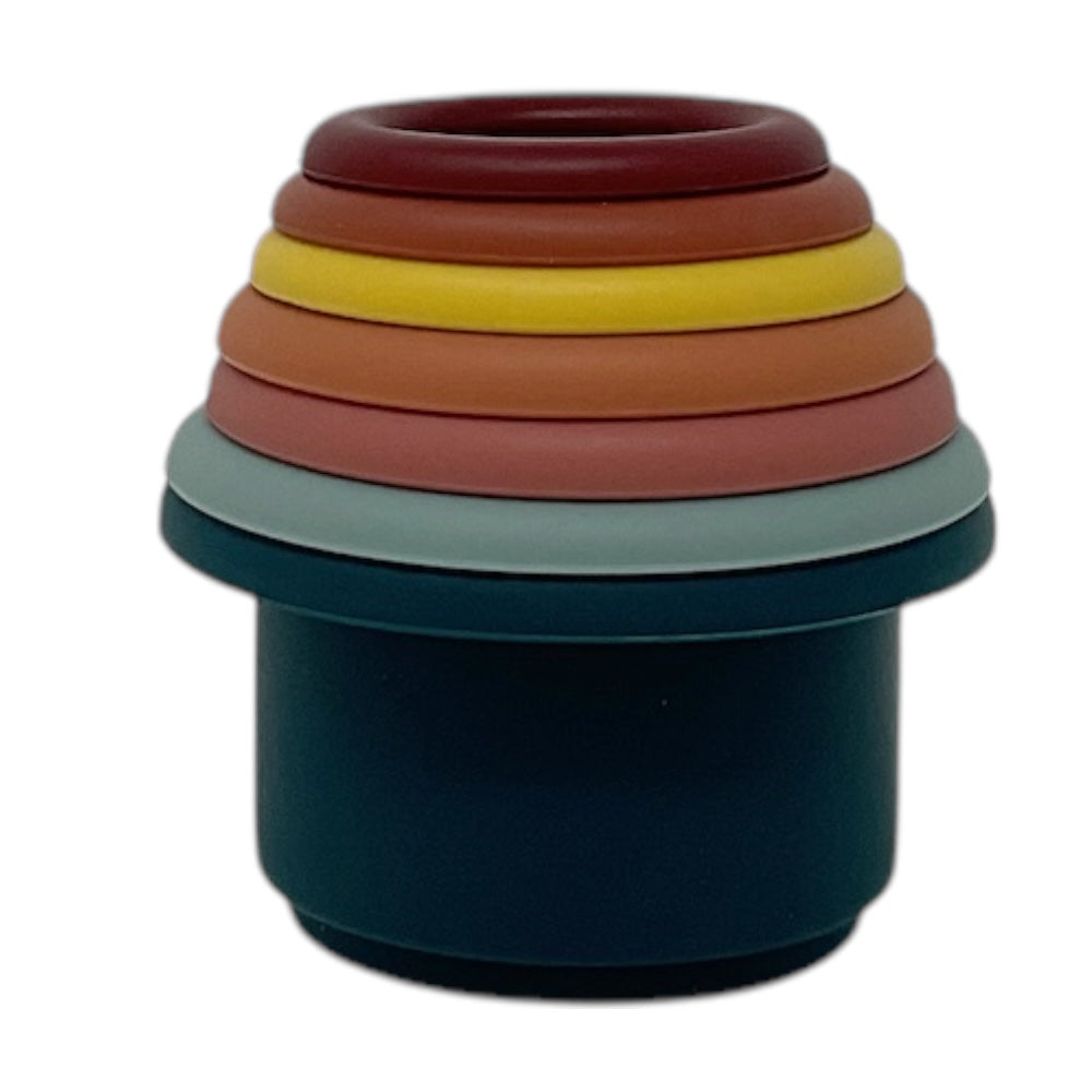 Silicone stacking cup toy