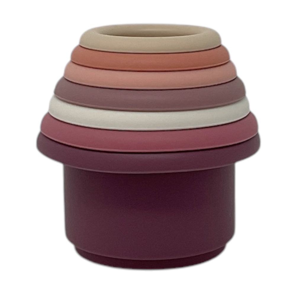 Silicone stacking cup toy