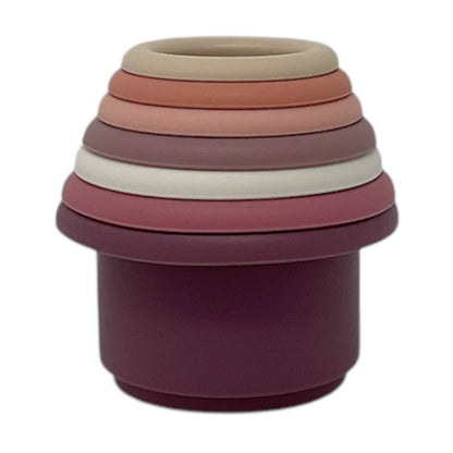 Silicone stacking cup toy
