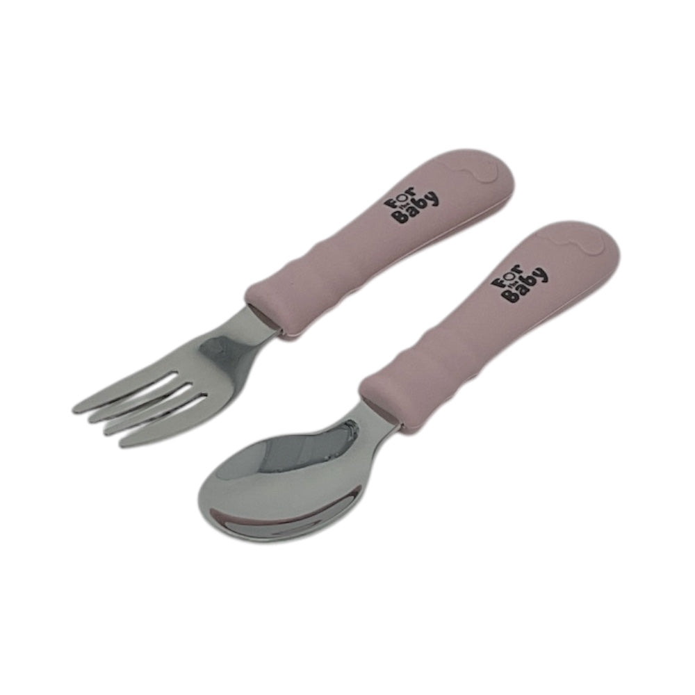 Durable 304 stainless steel fork and spoon set, resistant to wear and easy to clean