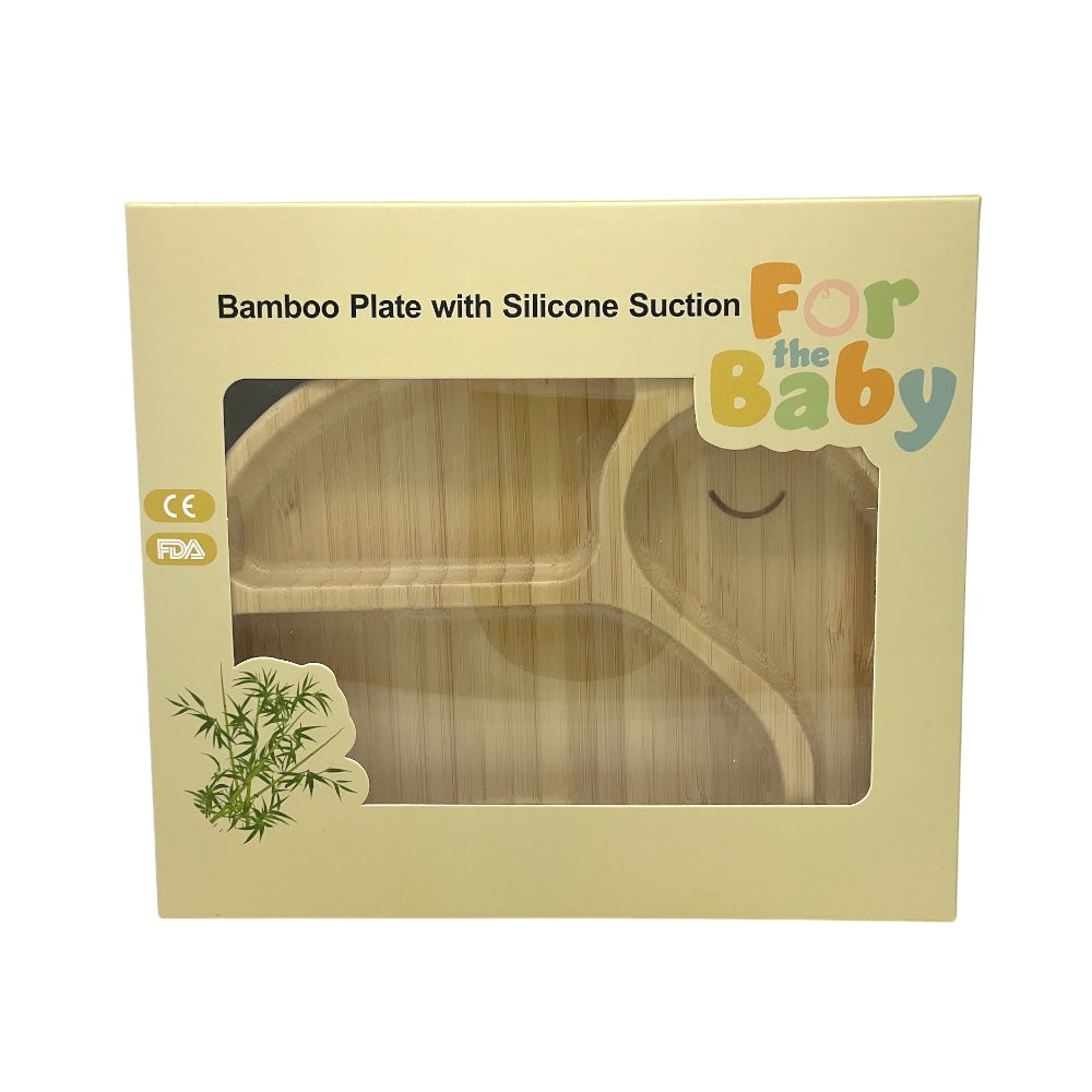 Bamboo suction plate presentation box front