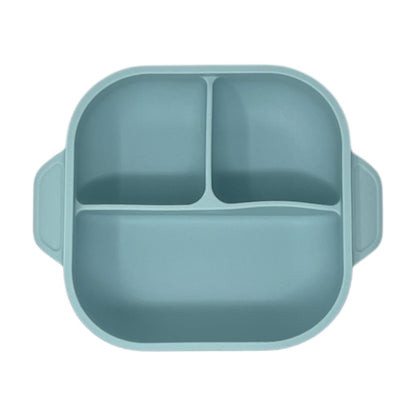 blue square silicone bowl for babies