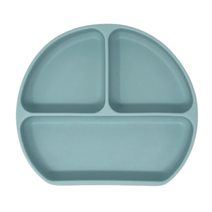 blue silicone feeding plate for babies