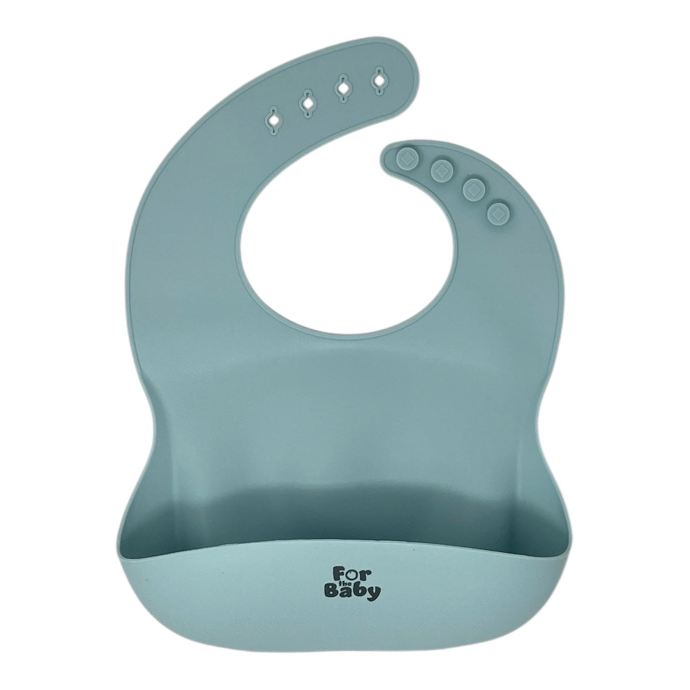 blue silicone bib