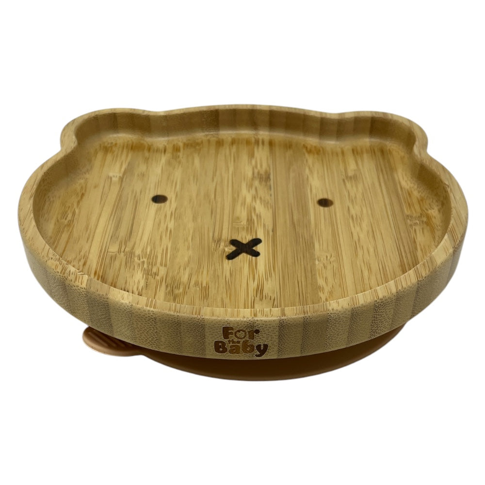 teddy bear bamboo feeding plate