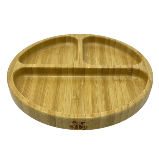 round shaped bamboo plate for weaning