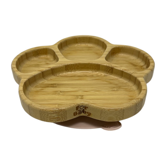 paw shaped bamboo plate