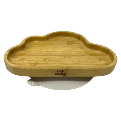 cloud shaped bamboo feeding plate