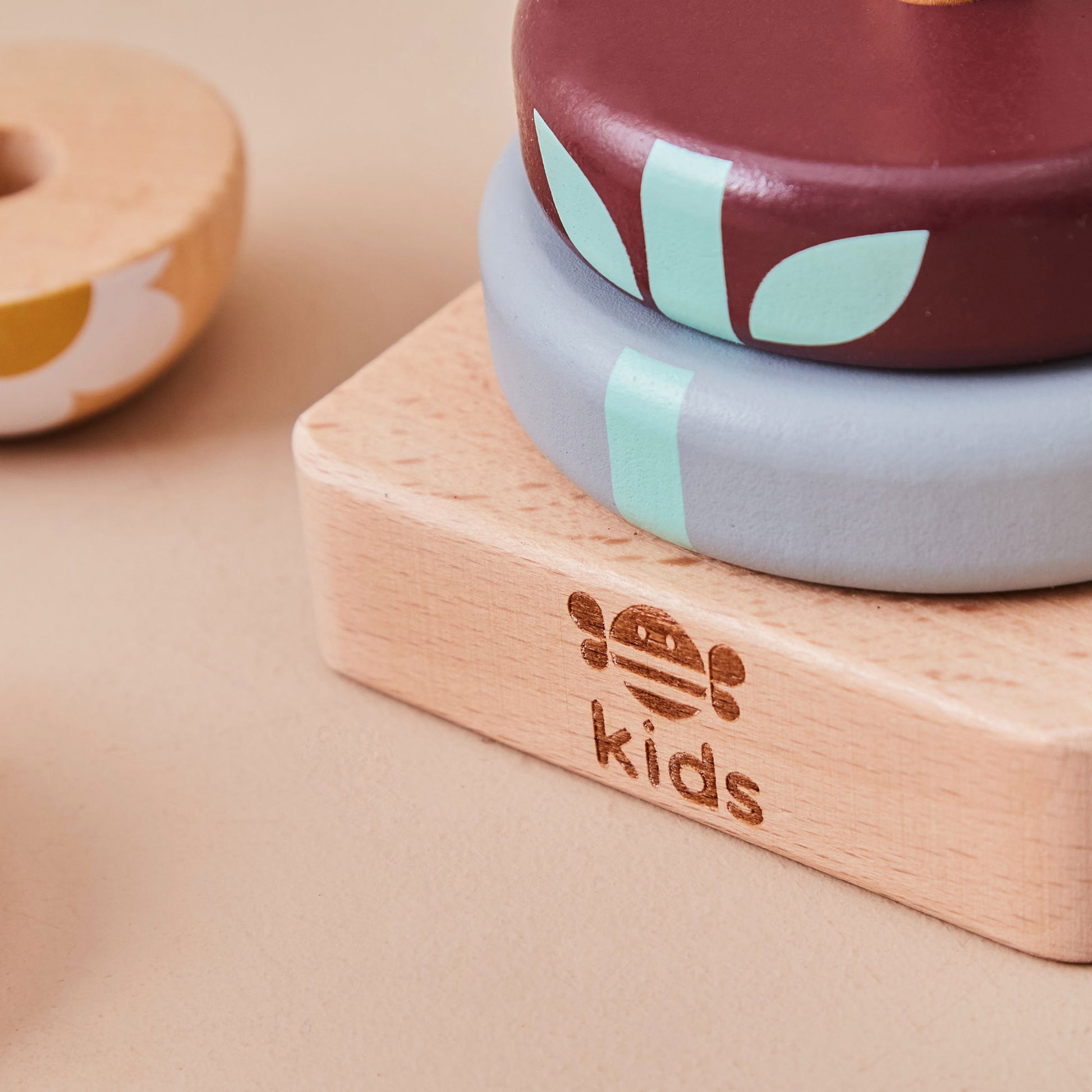 Stack of wooden toys