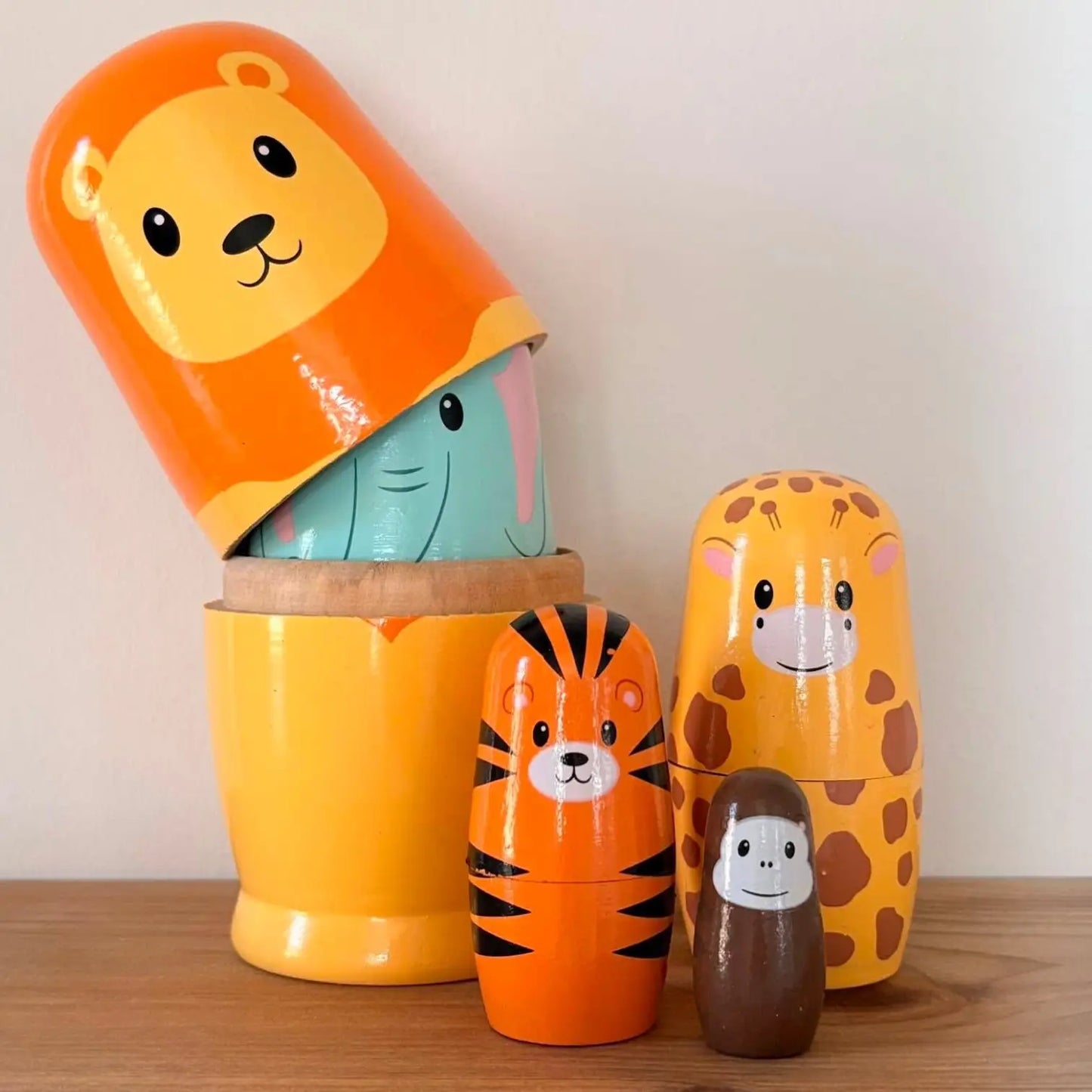 Safari nesting dolls for toddlers