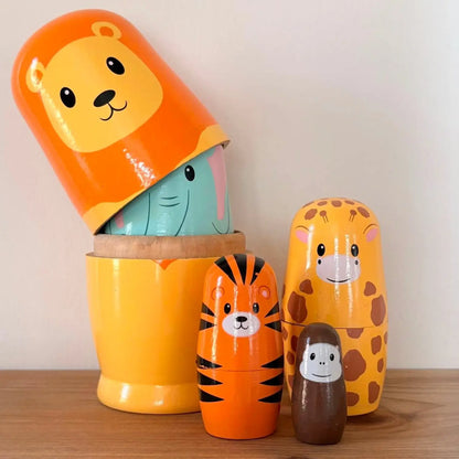 Safari nesting dolls for toddlers