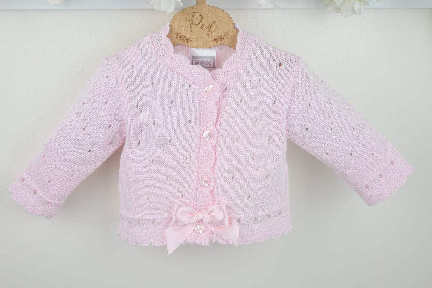 Baby Girl Pink Cotton Cardigan | For The Baby