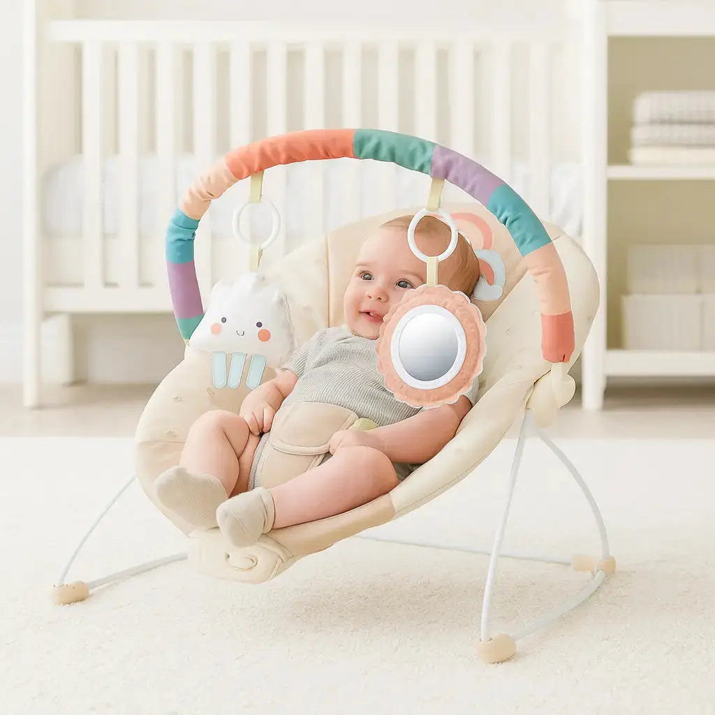 Jumini Baby Bouncer Chair with Vibration & Music - Safety Tested for 0m+ | For The Baby
