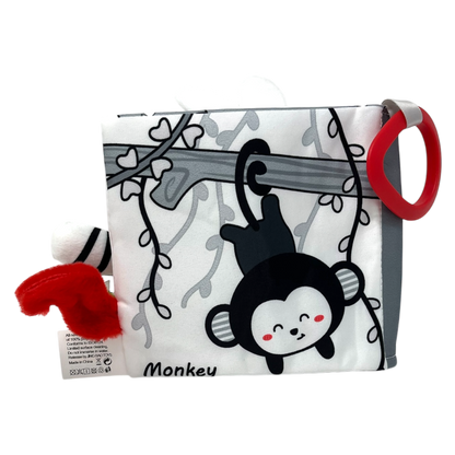 baby fabric book with monkey