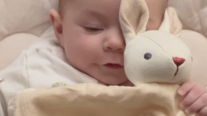 Video of cream bunny comforter